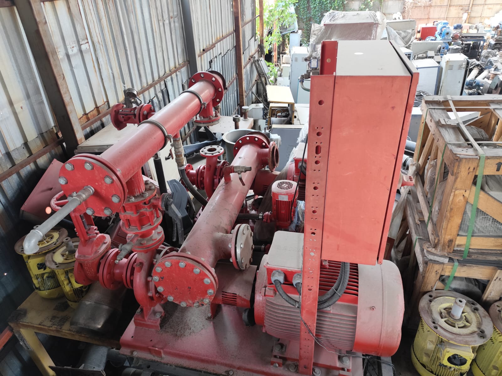 55 kW Elektrik Motorlu 80-250 Santrafüj Pompalı 240 m3/h Kapasiteli Yangın Söndürme Sprinkler Sistemi